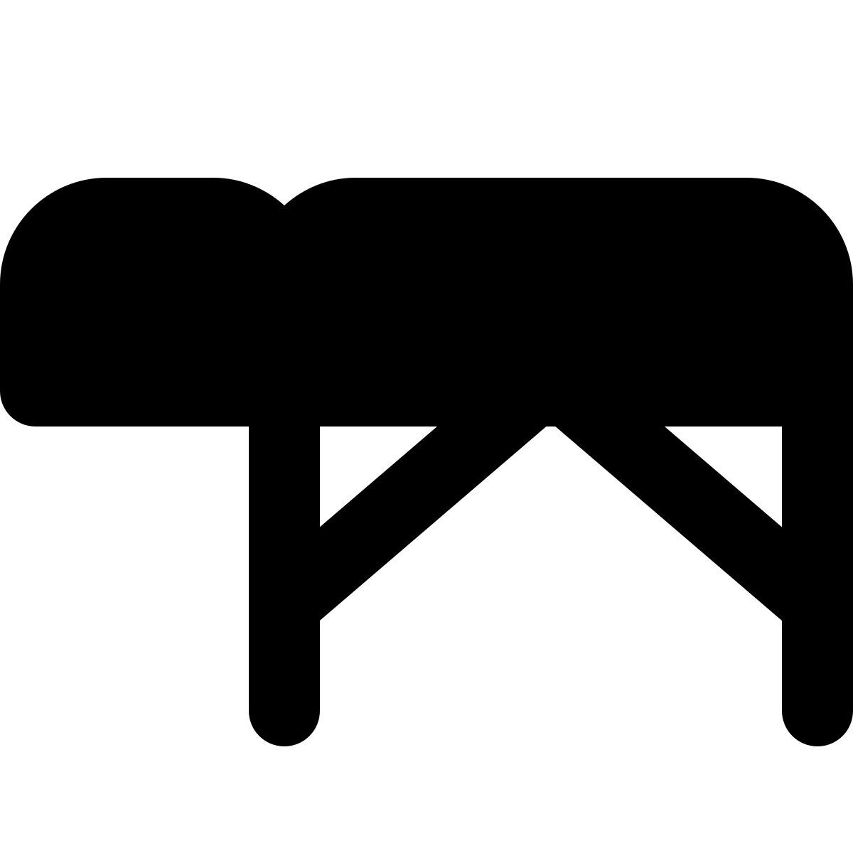 forma regular filled style 알류미늄으로 덮인 massagetable icon