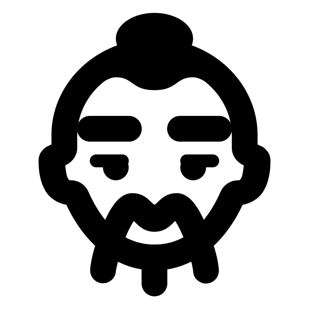 forma regular filled style carattere asiatico icon