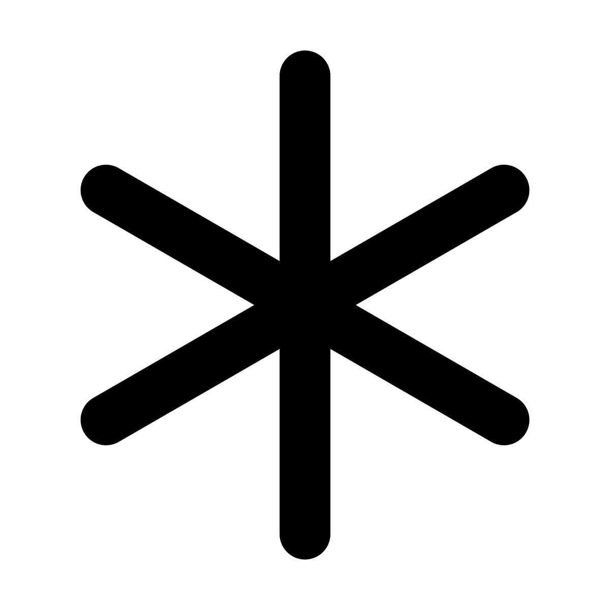 forma regular filled style asterisk icon