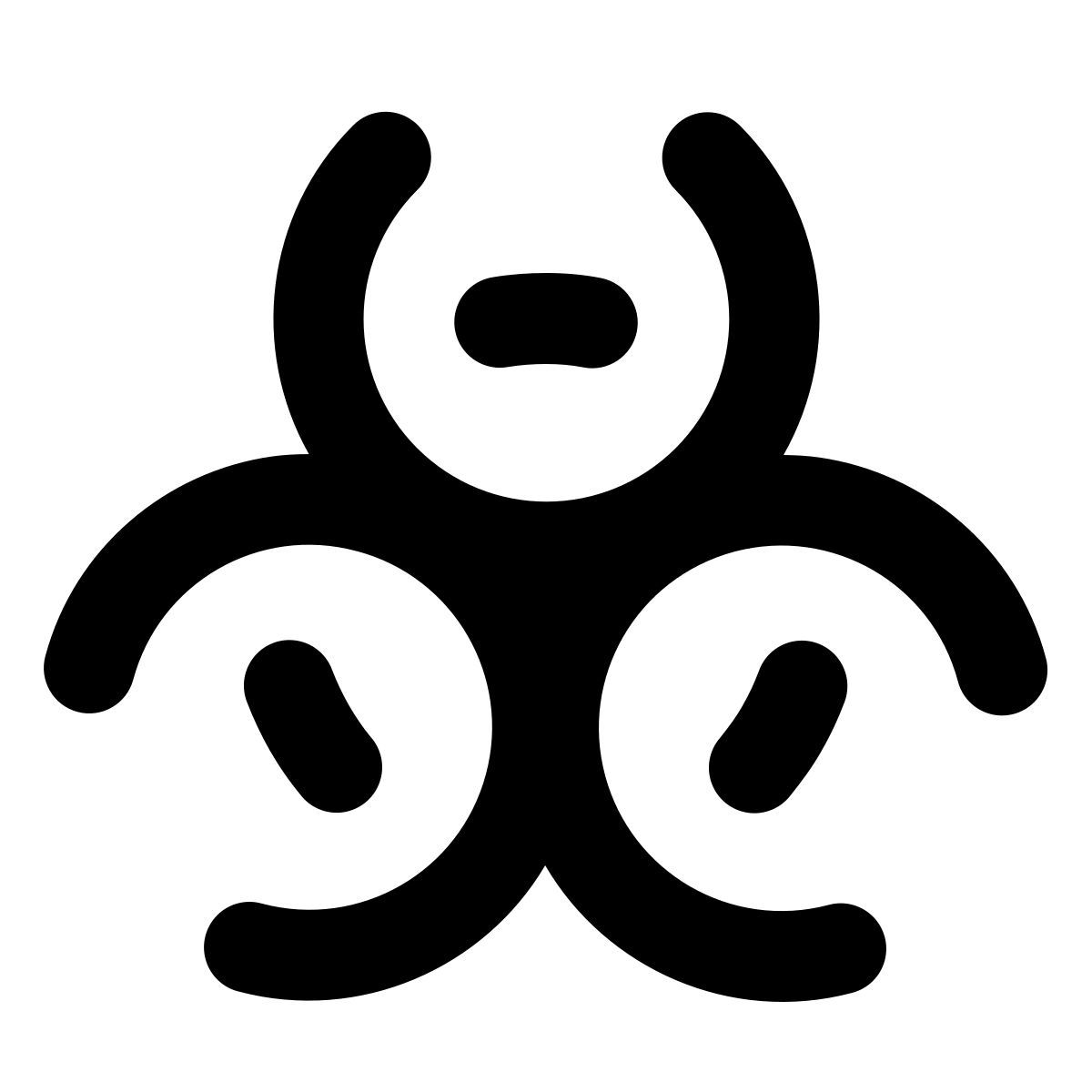 forma regular filled style riesgo biológico icon