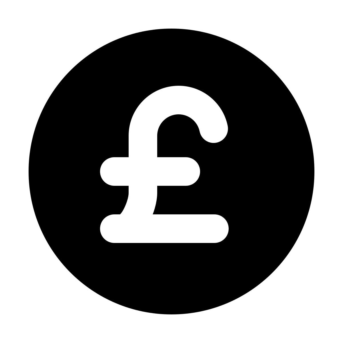 forma regular filled style britischer pfund icon