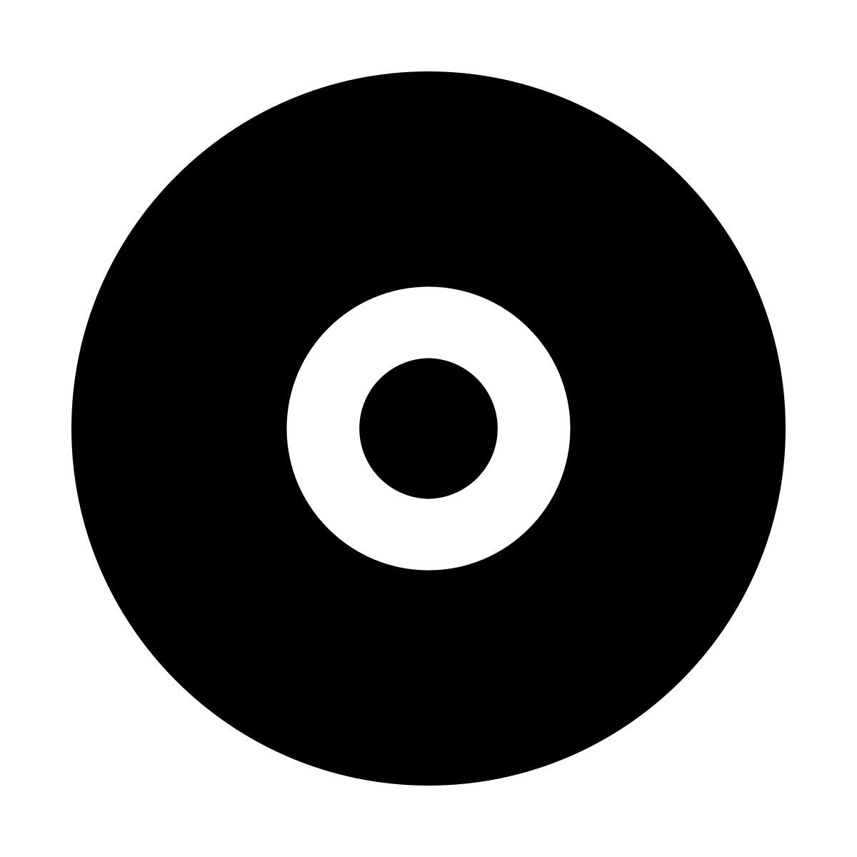 forma regular filled style punto en círculo icon