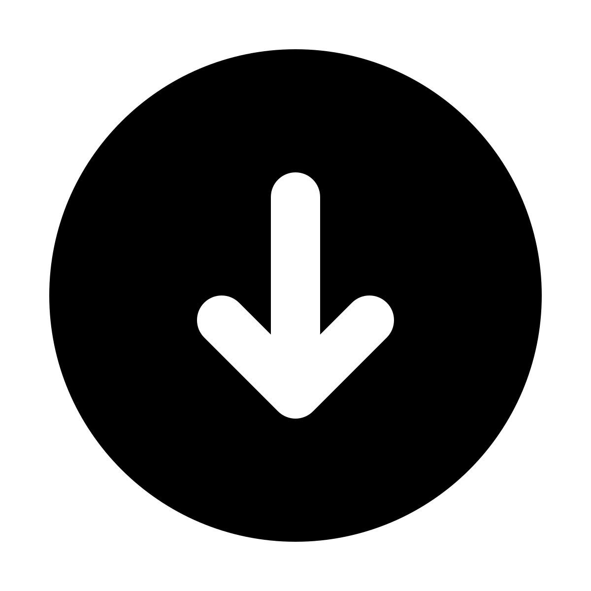 forma regular filled style abajo en círculo 2 icon