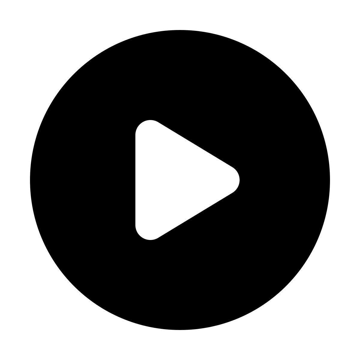 forma regular filled style circled play button icon