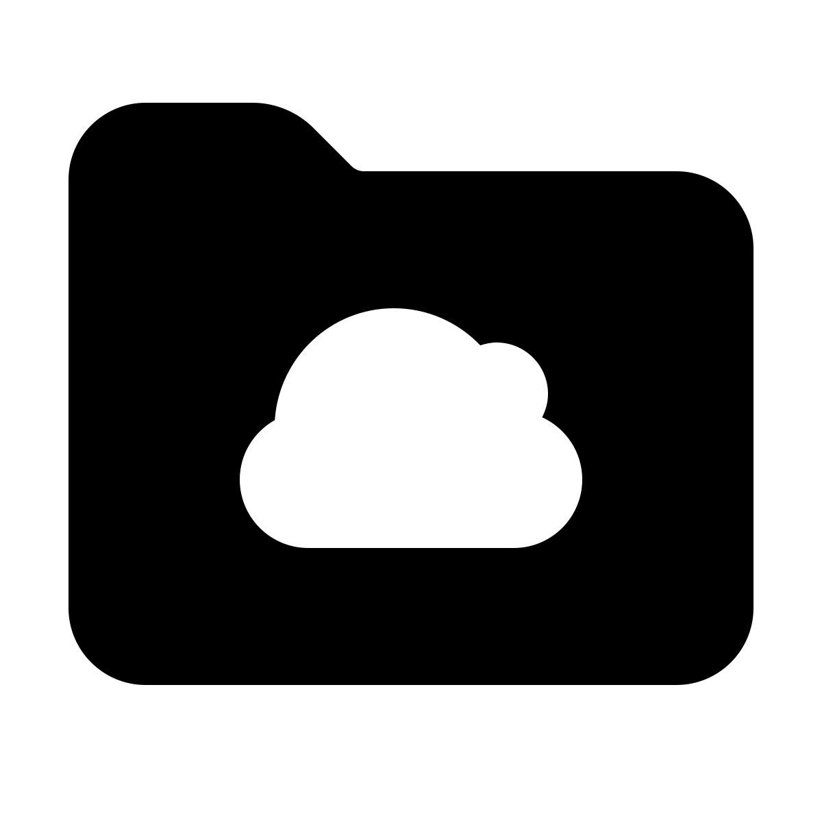 forma regular filled style cloud folder icon