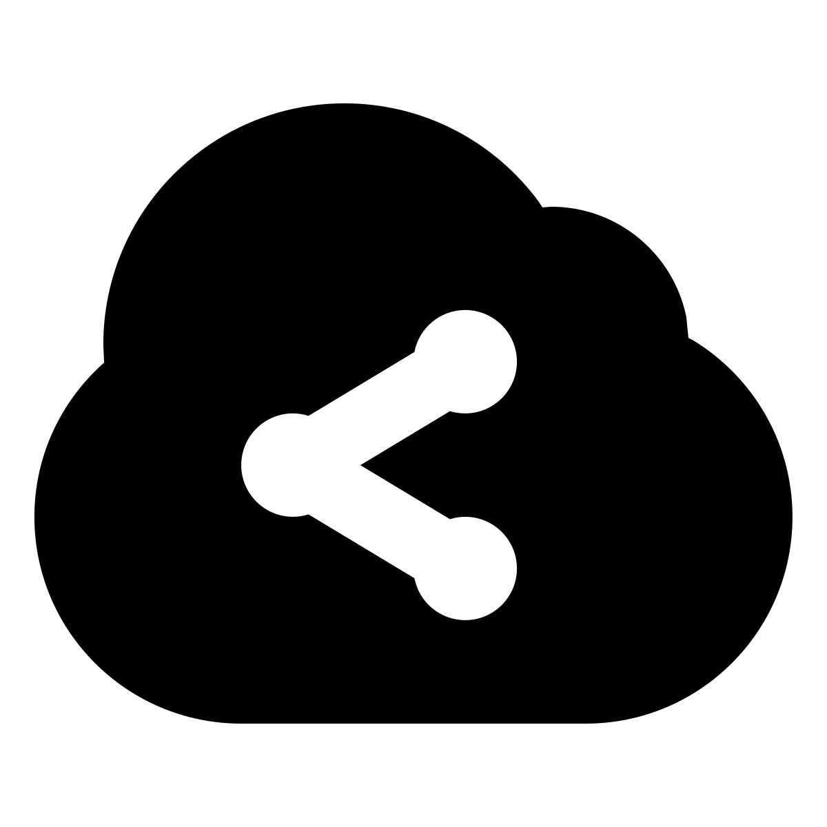 forma regular filled style symbole de partage de nuage icon
