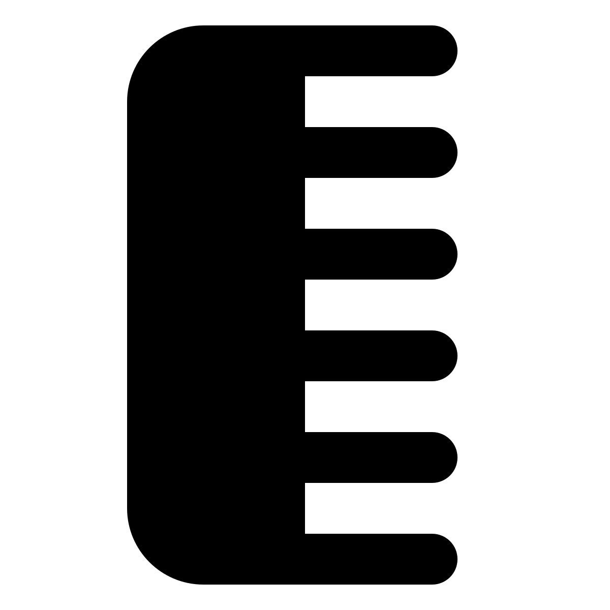 forma regular filled style pettine icon