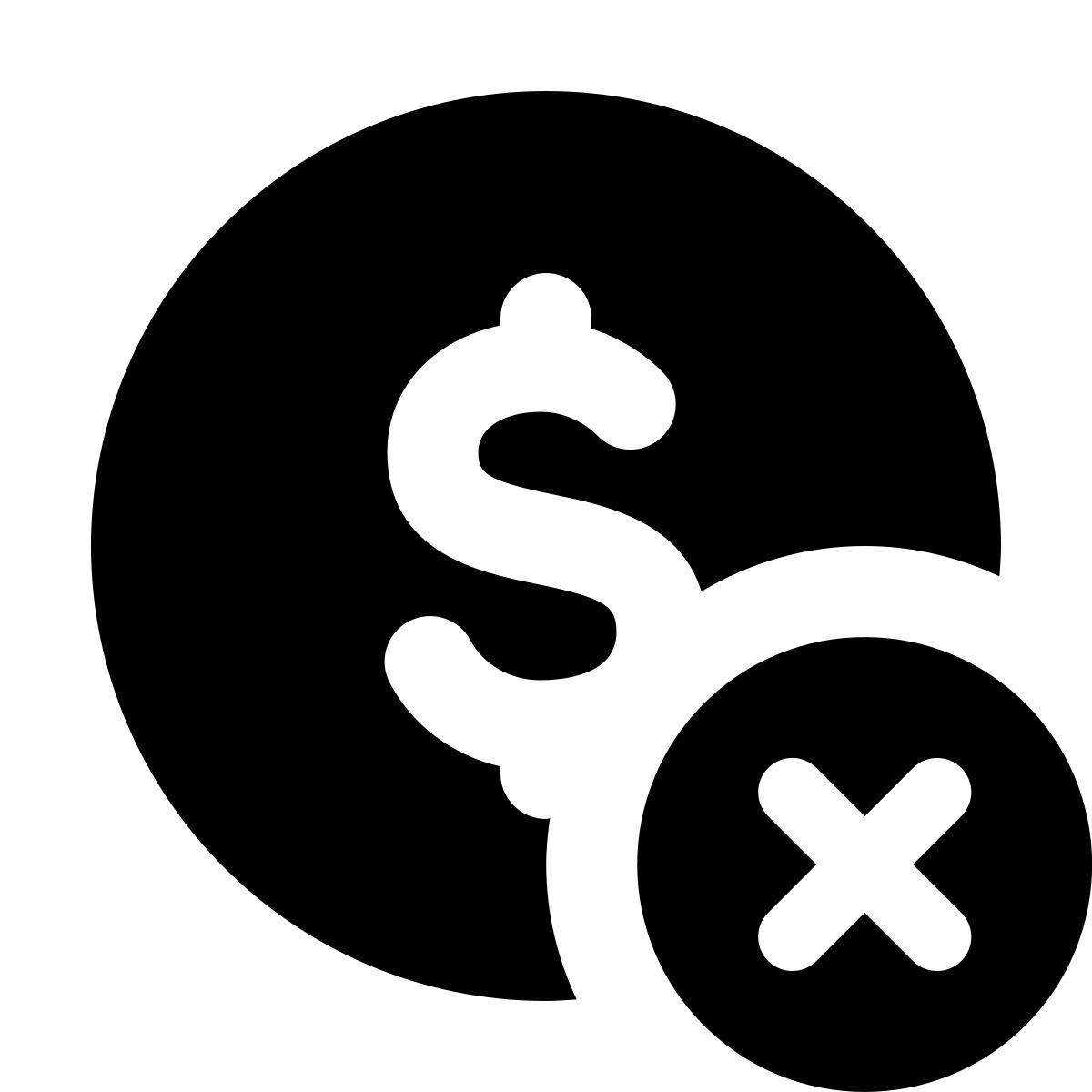 forma regular filled style 달러 삭제 icon