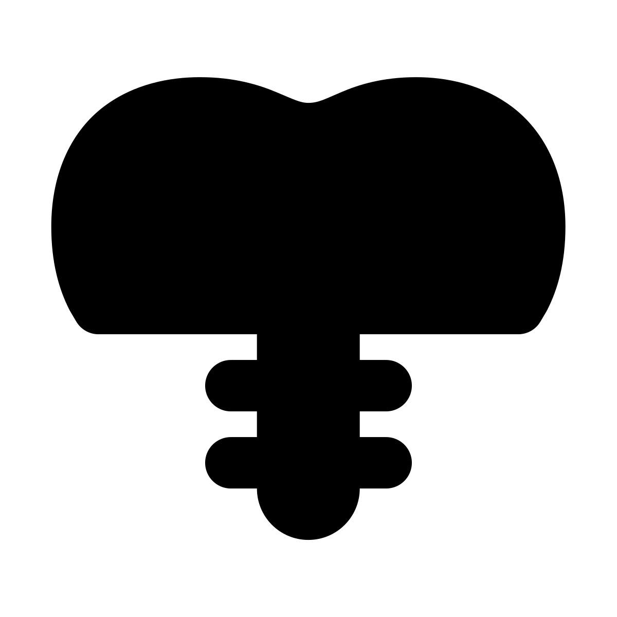 forma regular filled style impianto dentale icon