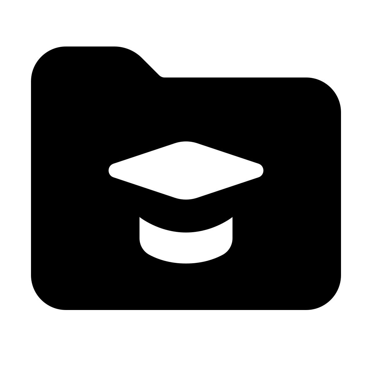 forma regular filled style education folder icon