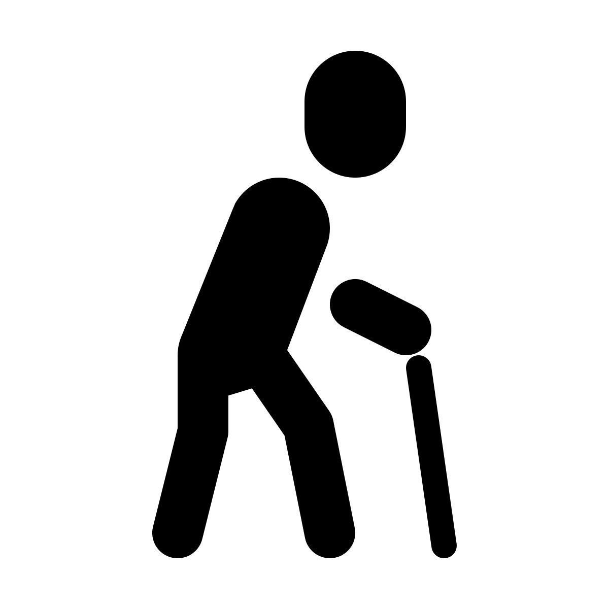 forma regular filled style ältere person icon