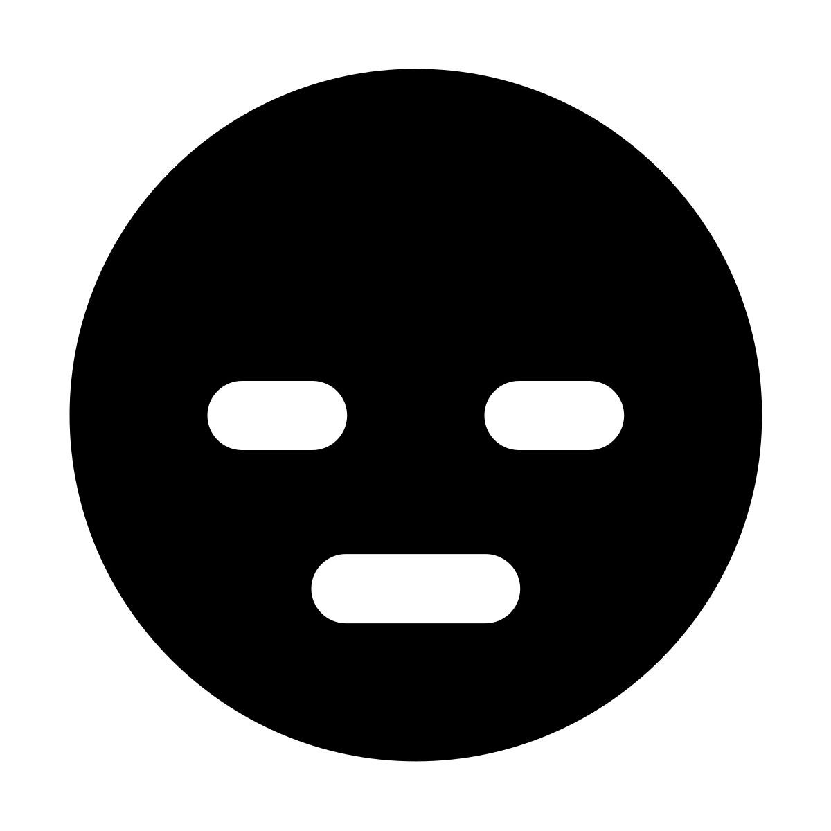 icône visage sans expression forma regular filled style