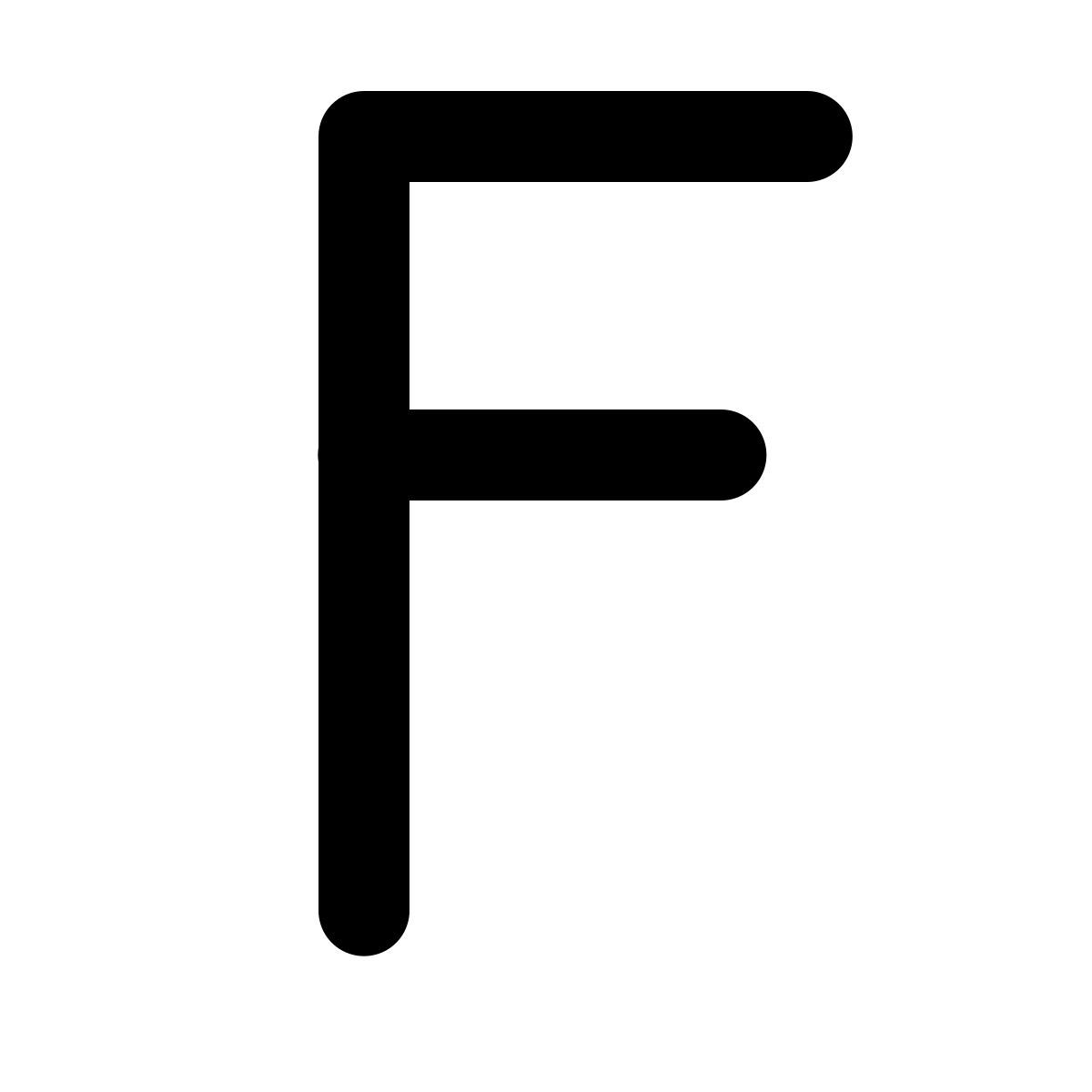 forma regular filled style f icon