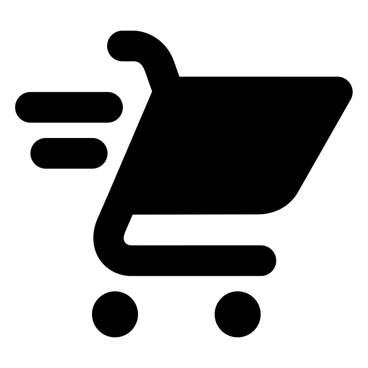 forma regular filled style carro rápido icon