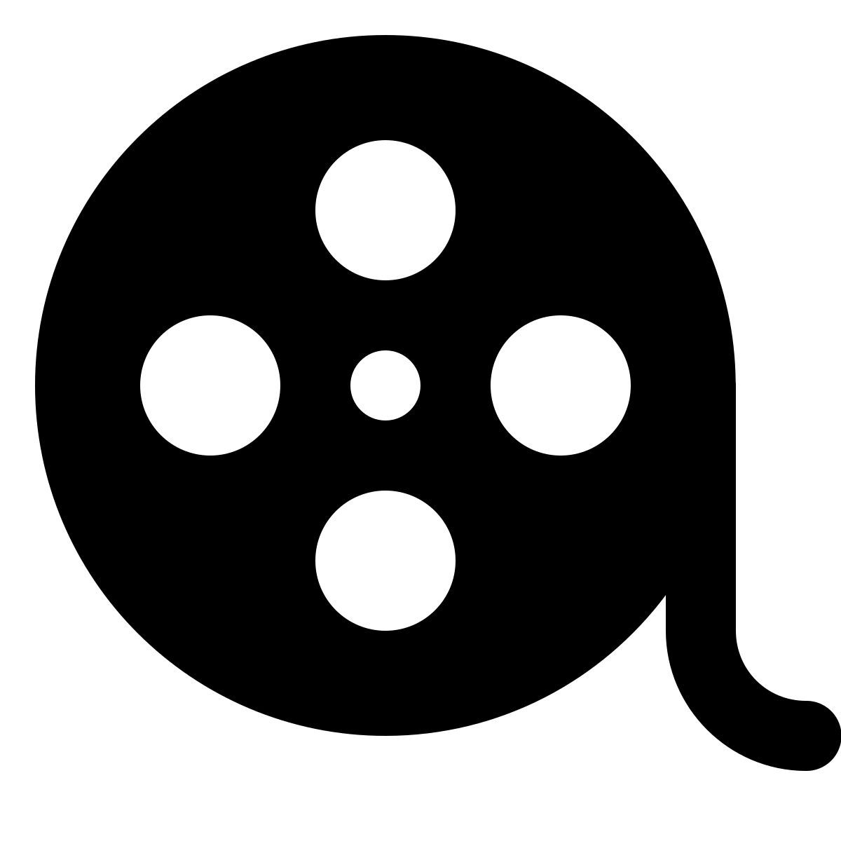 forma regular filled style carrete de película icon