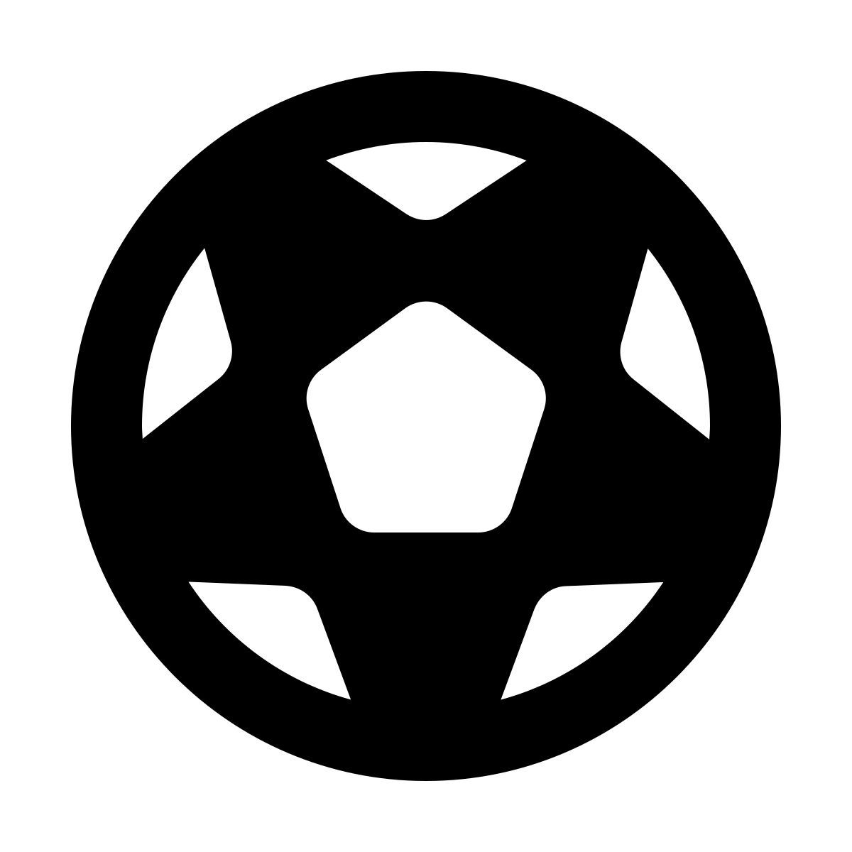 forma regular filled style soccer ball icon