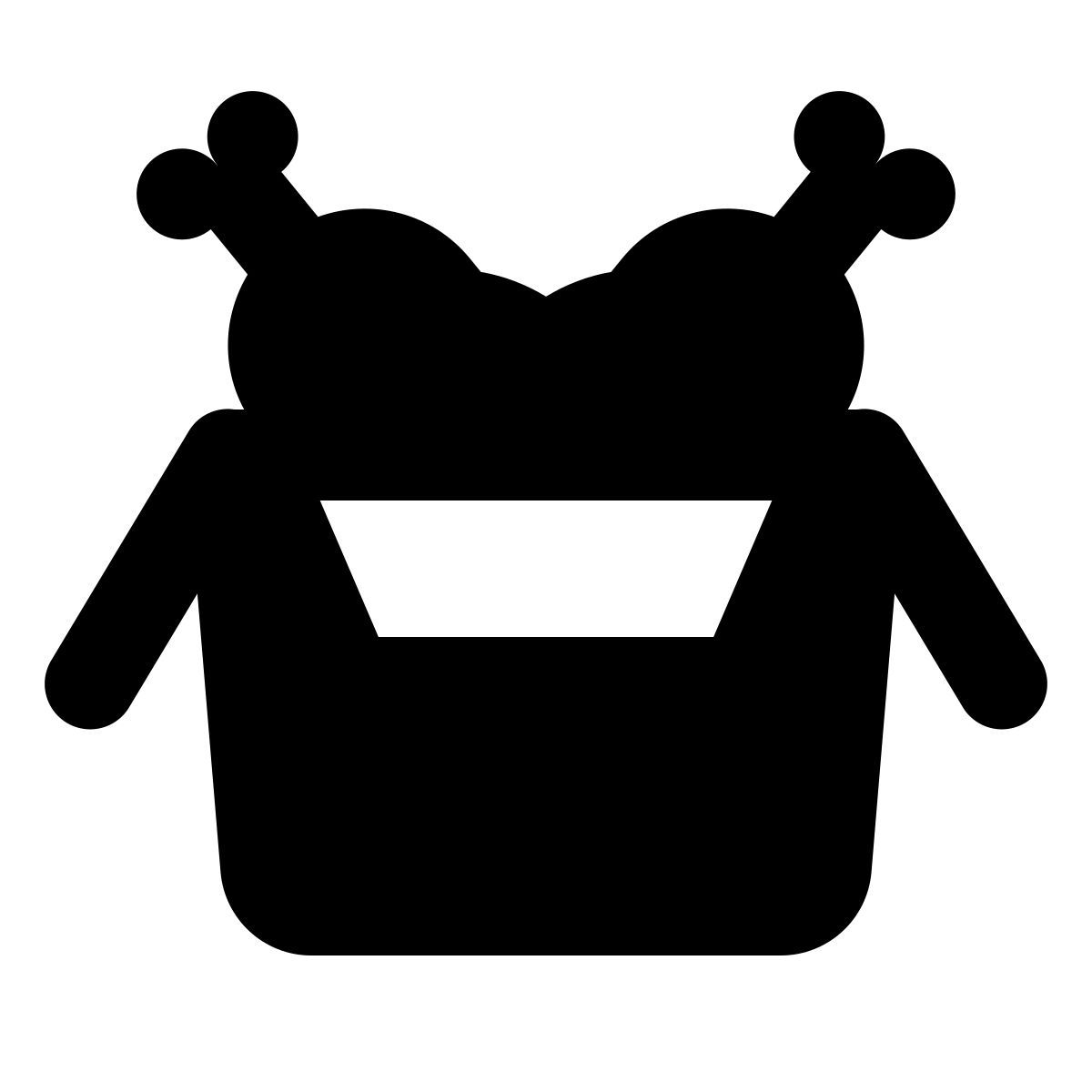 forma regular filled style frango frito icon