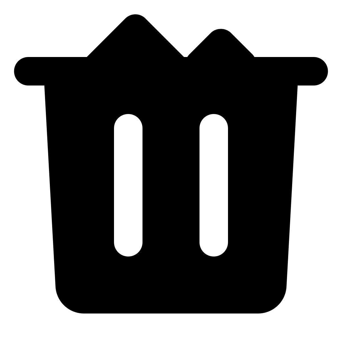 forma regular filled style full trash icon