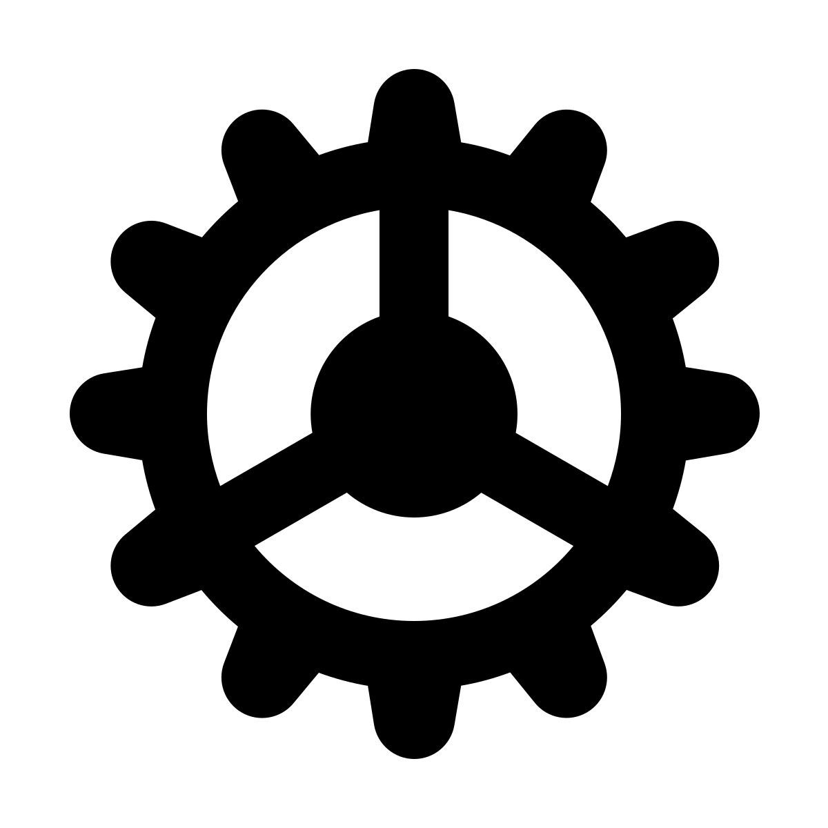 forma regular filled style ingranaggio icon