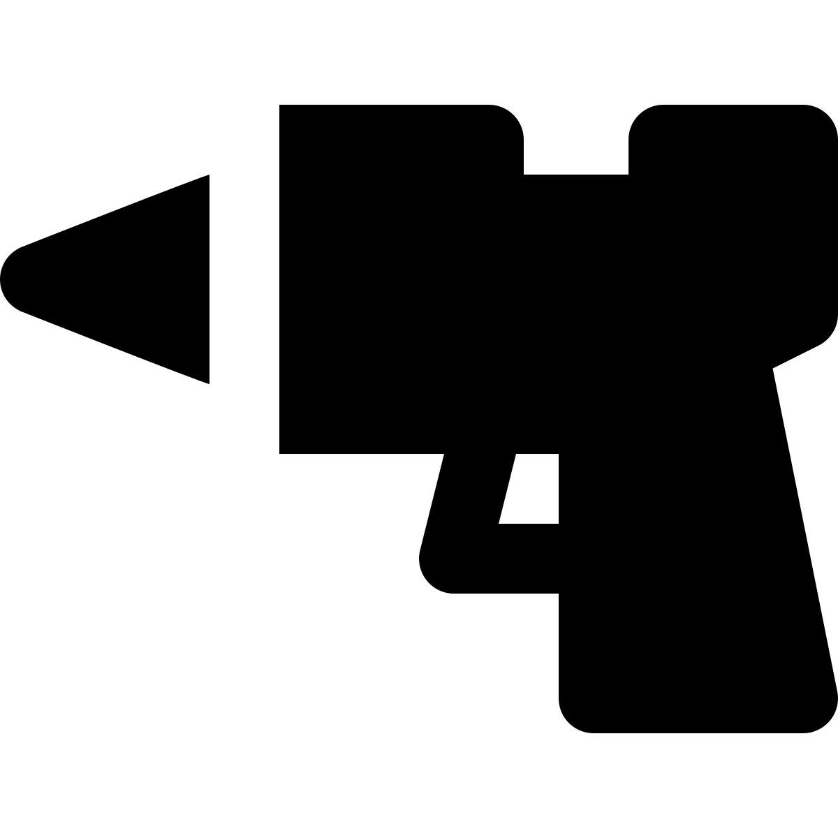 forma regular filled style pistola de silicona icon