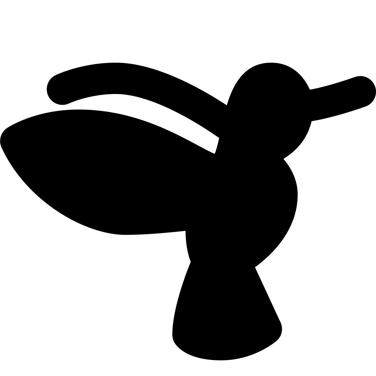 forma regular filled style colibrì icon