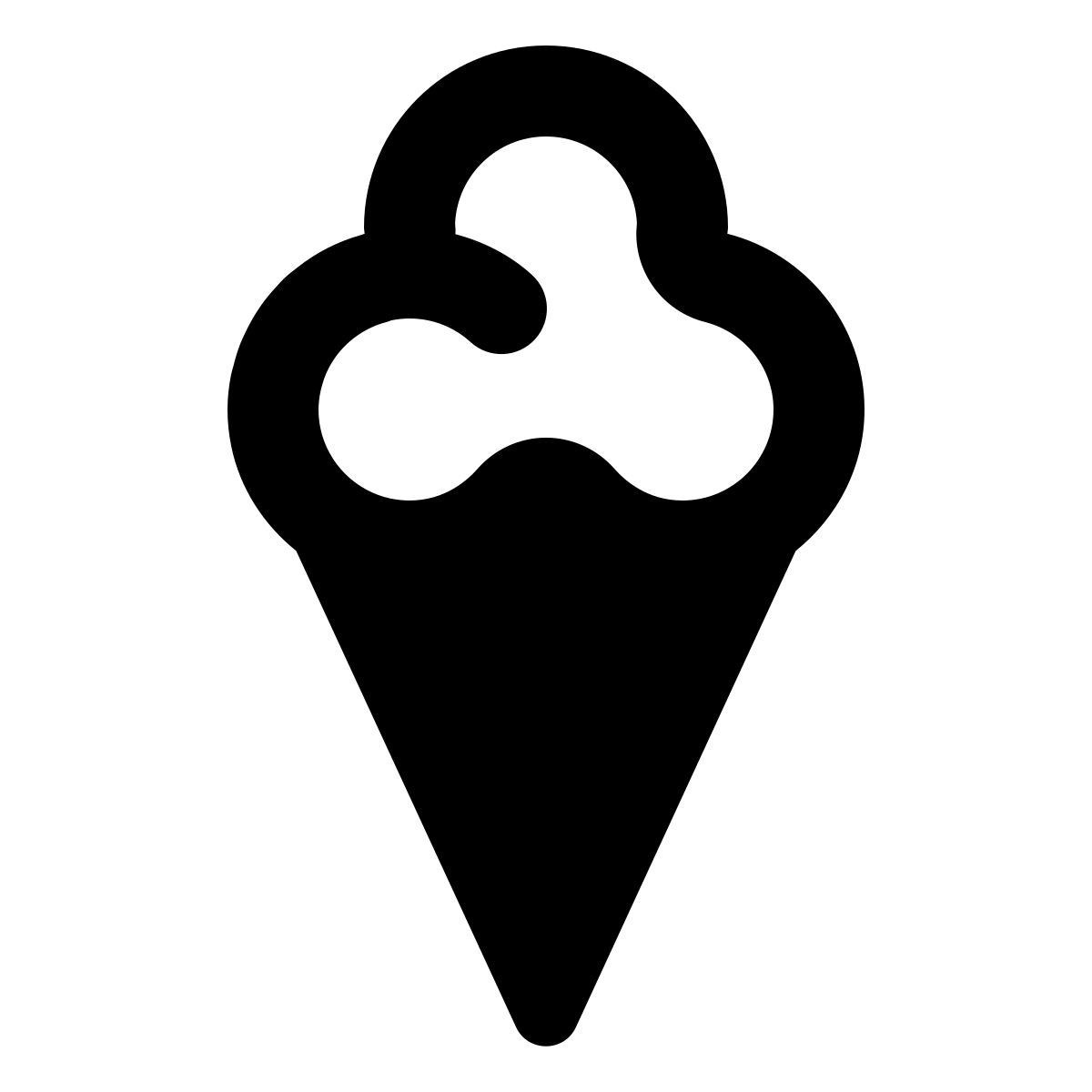 forma regular filled style 蛋卷冰淇淋 icon