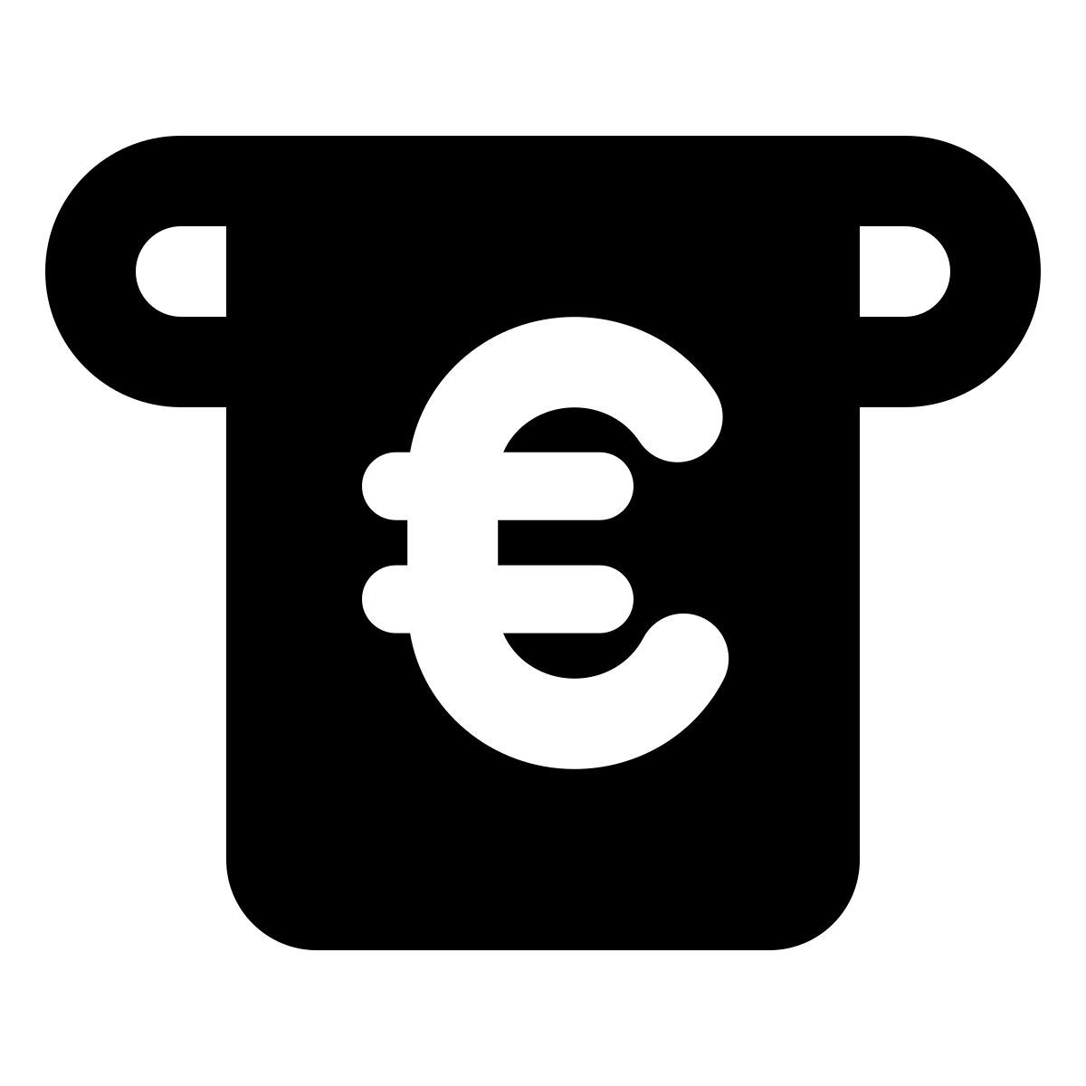 forma regular filled style insert money euro icon