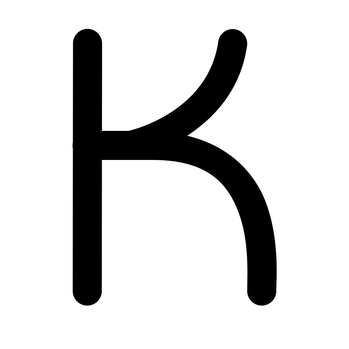 forma regular filled style k icon