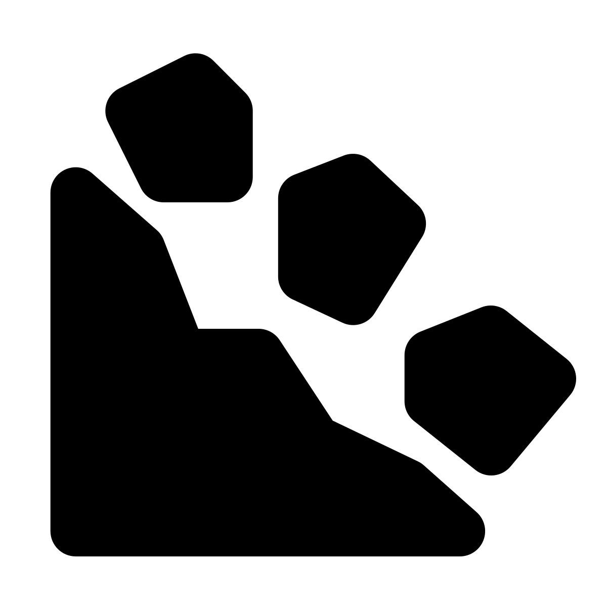 forma regular filled style glissement de terrain icon