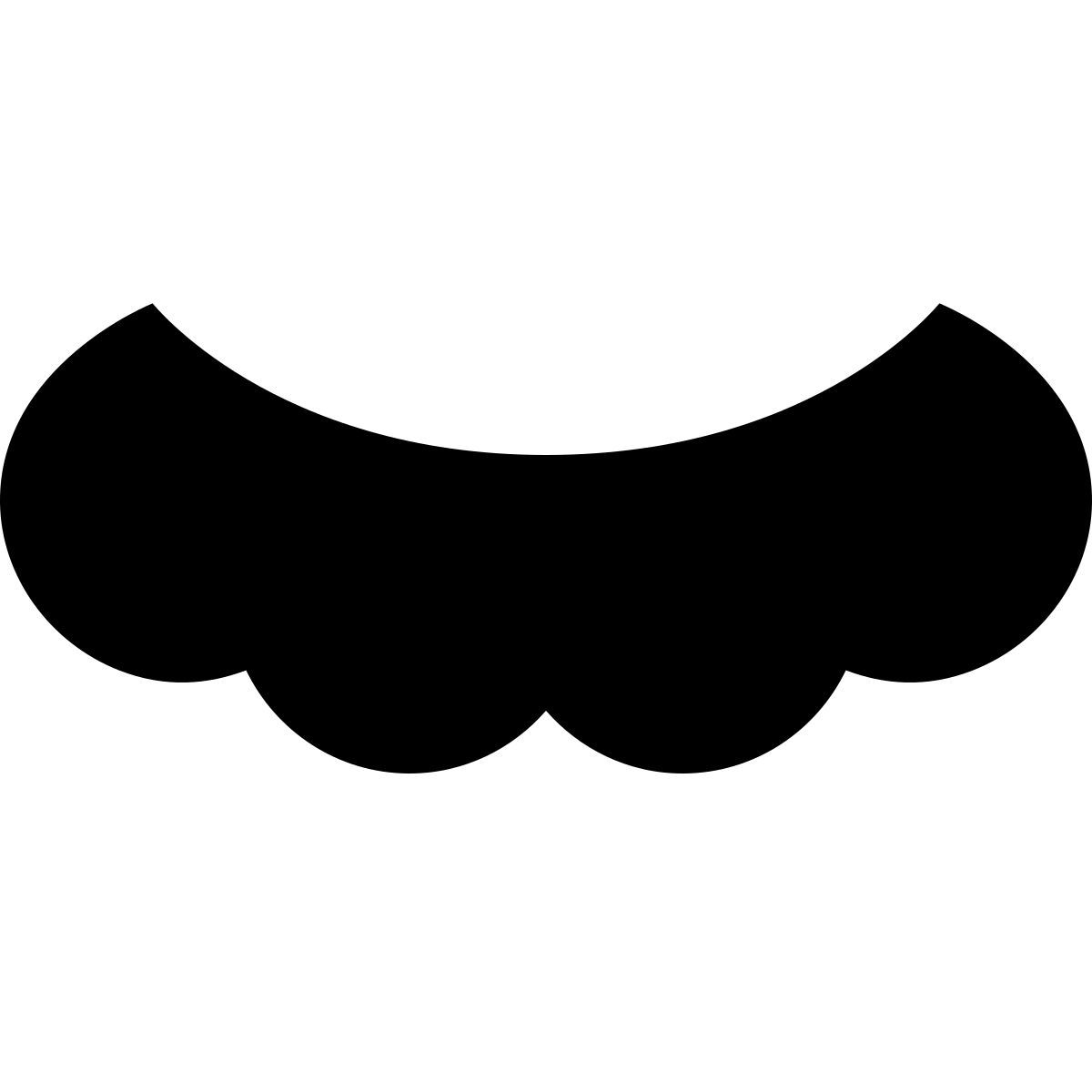 forma regular filled style bigote mario icon