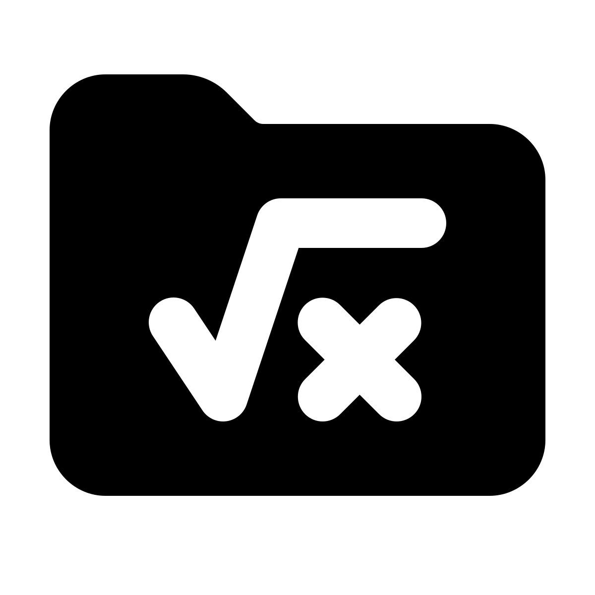 forma regular filled style cartella matematica icon