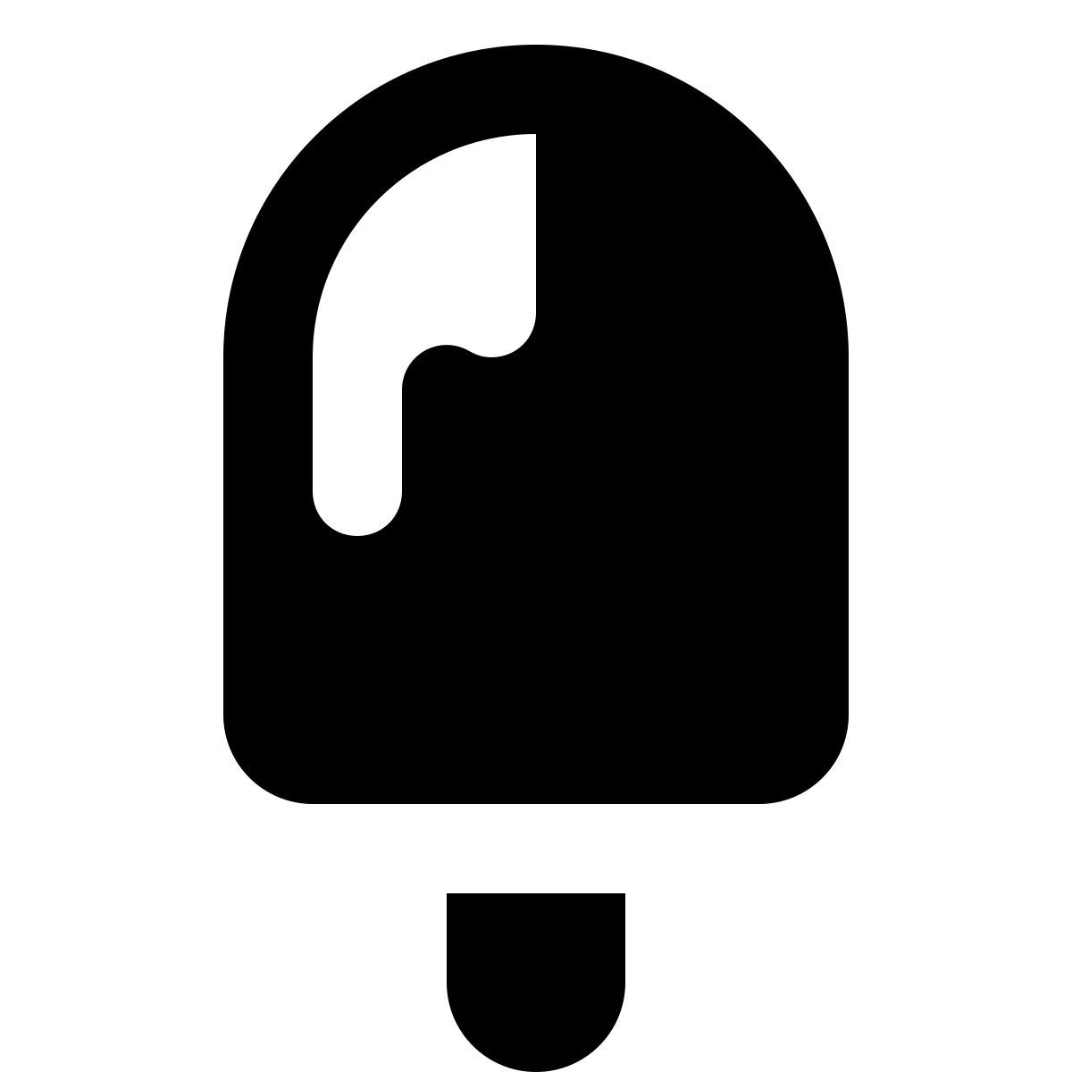 forma regular filled style melting ice cream icon