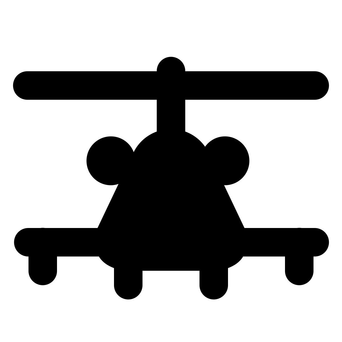 forma regular filled style helicóptero militar icon