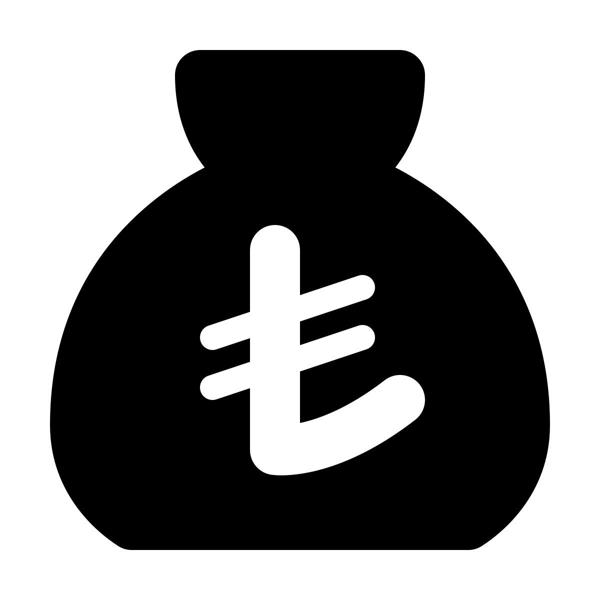 forma regular filled style geldsack lira icon