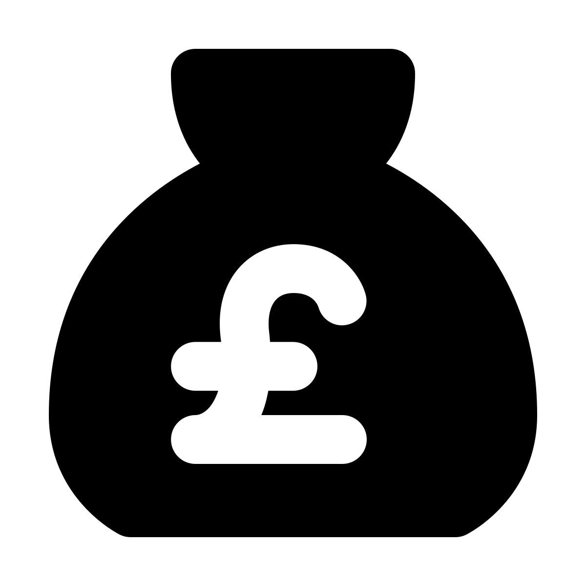 forma regular filled style geldbeutel pfund icon