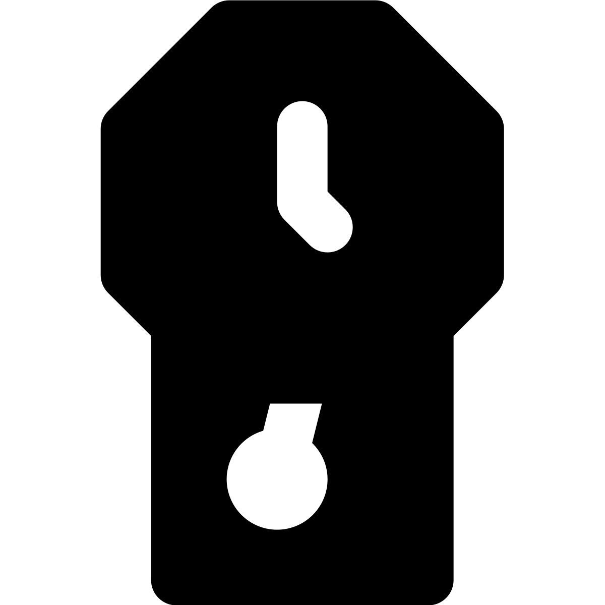 forma regular filled style reloj antiguo icon