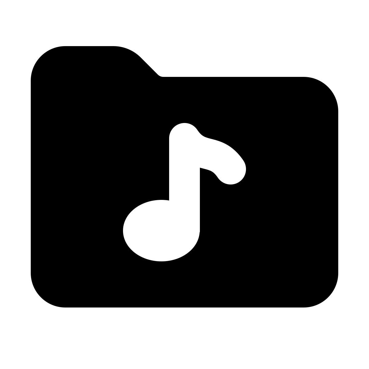 forma regular filled style music folder icon