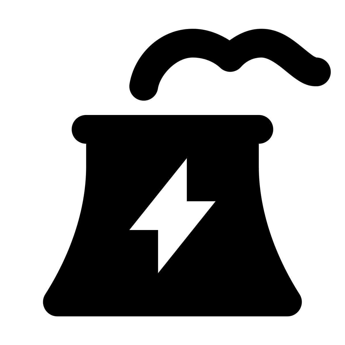 forma regular filled style planta de energía icon