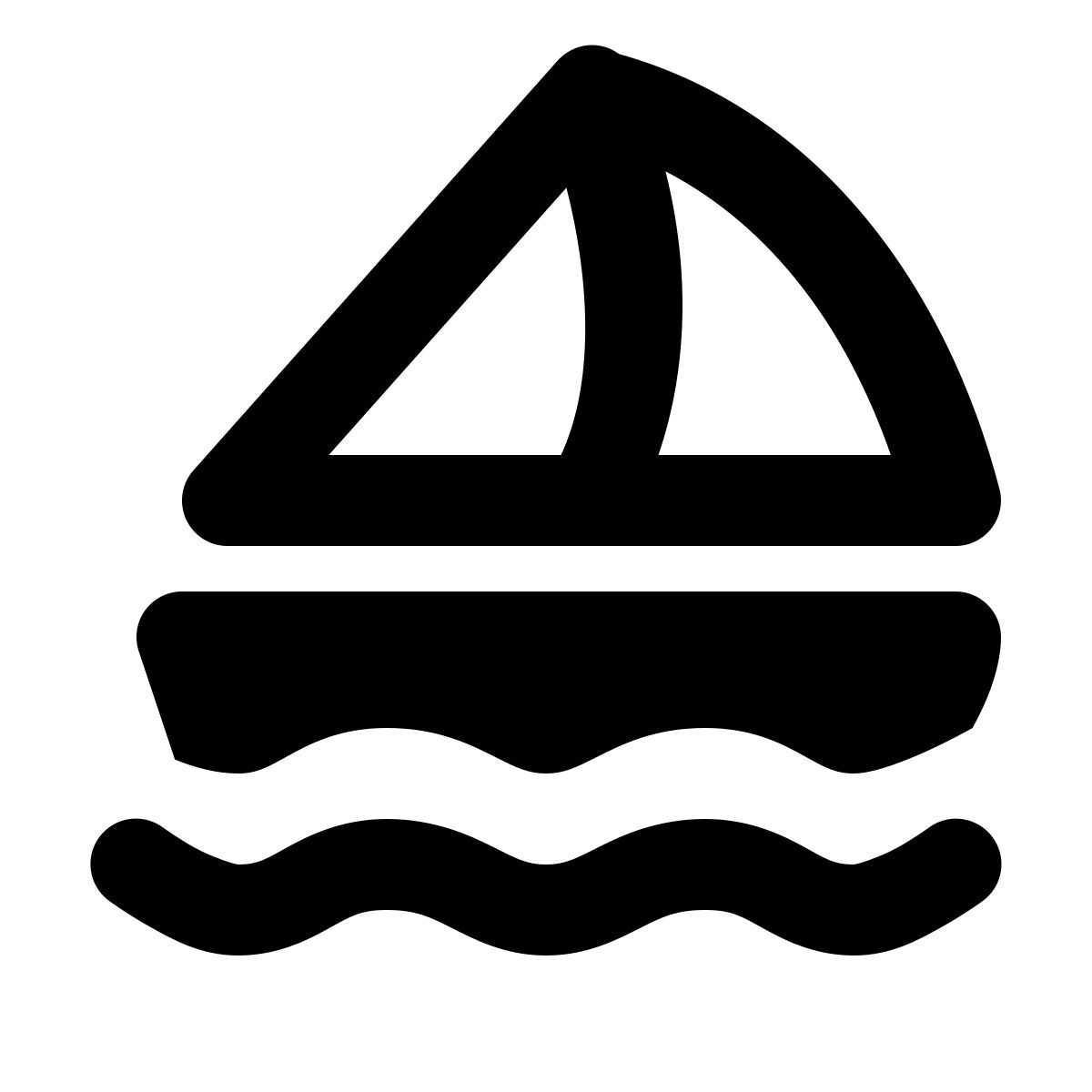 forma regular filled style barco a vela icon