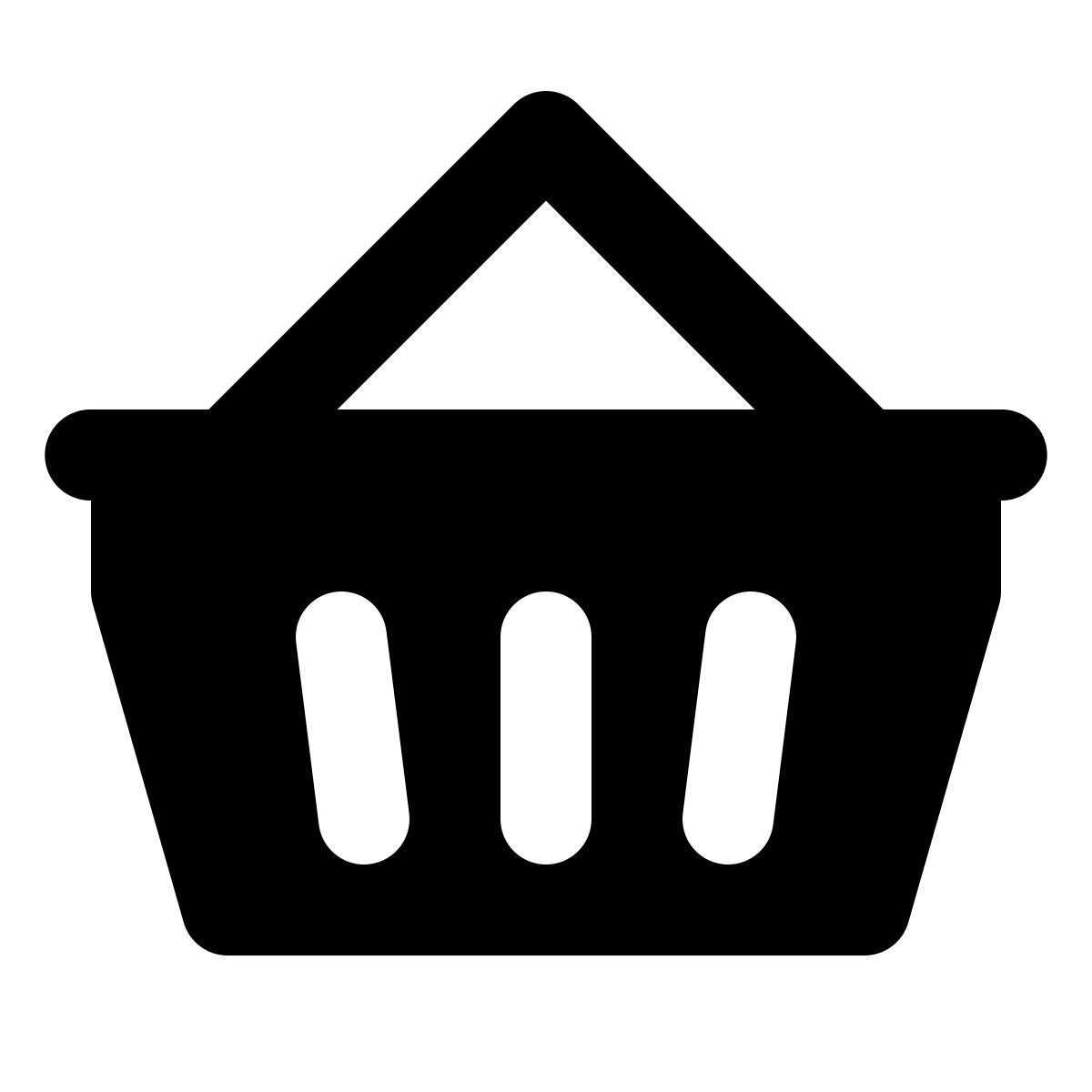 forma regular filled style cesta de la compra icon