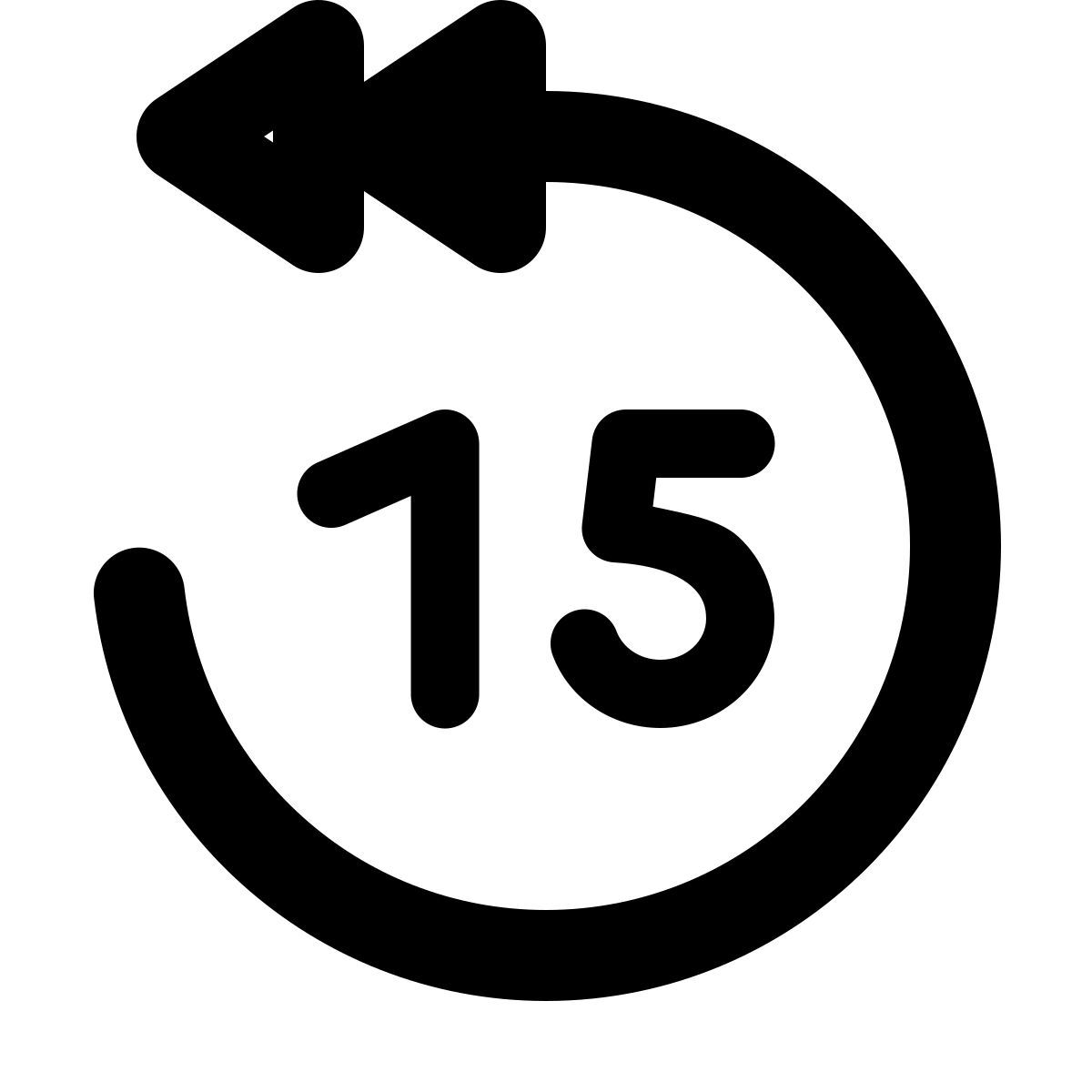 forma regular filled style 15 sekunden zurück icon