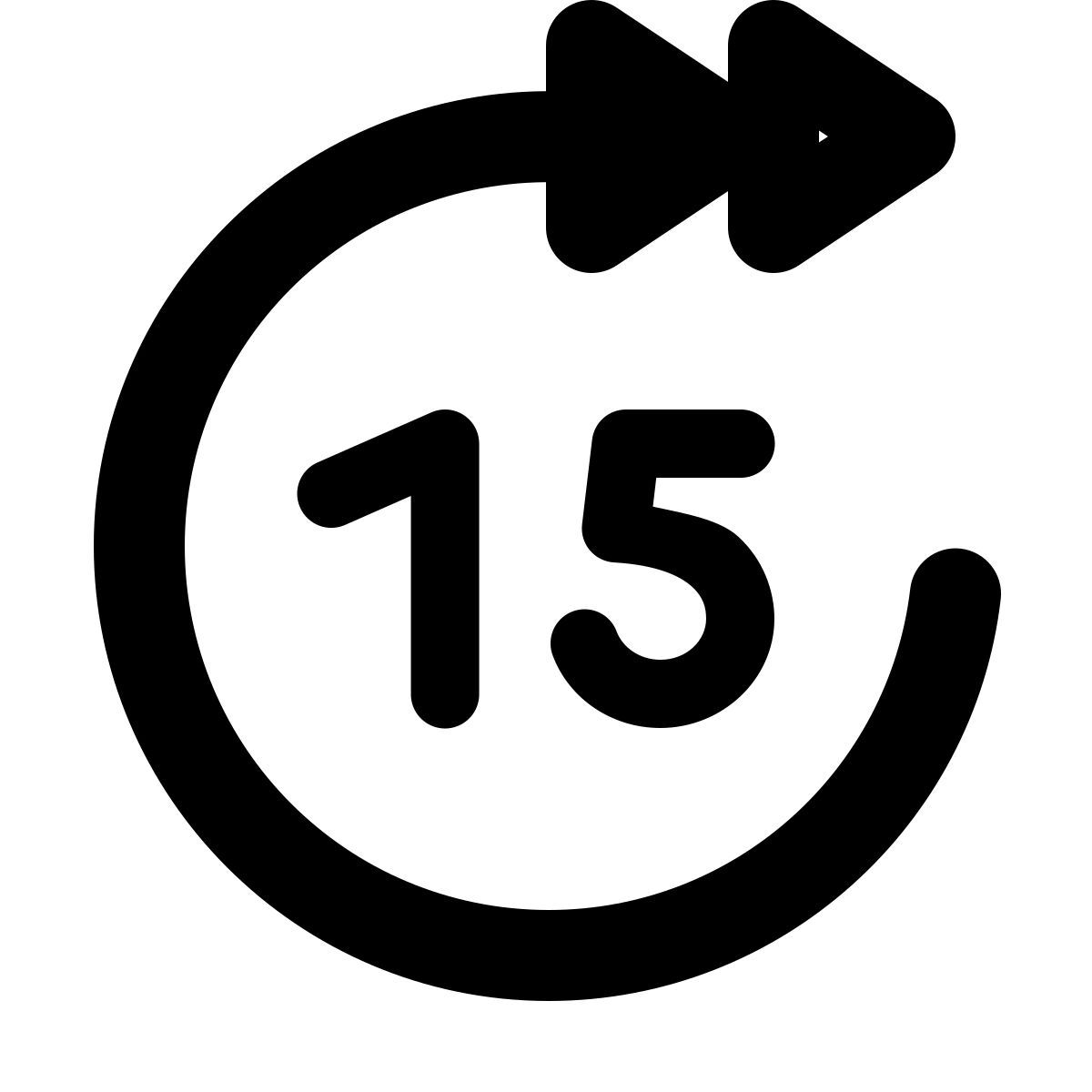 forma regular filled style avancer de 15 secondes icon