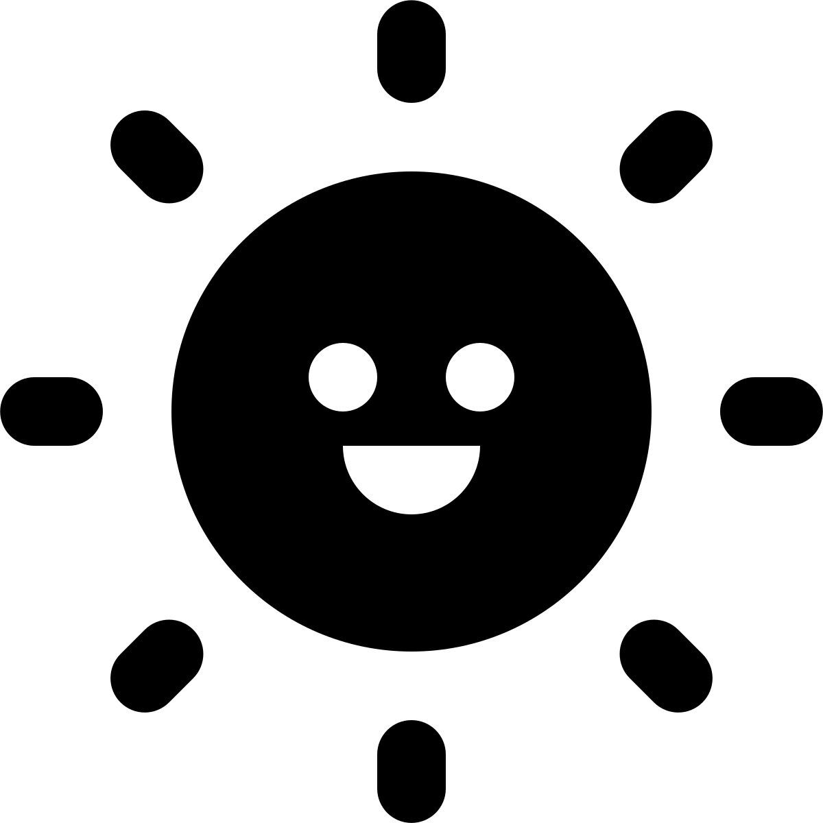 forma regular filled style 微笑的太阳 icon