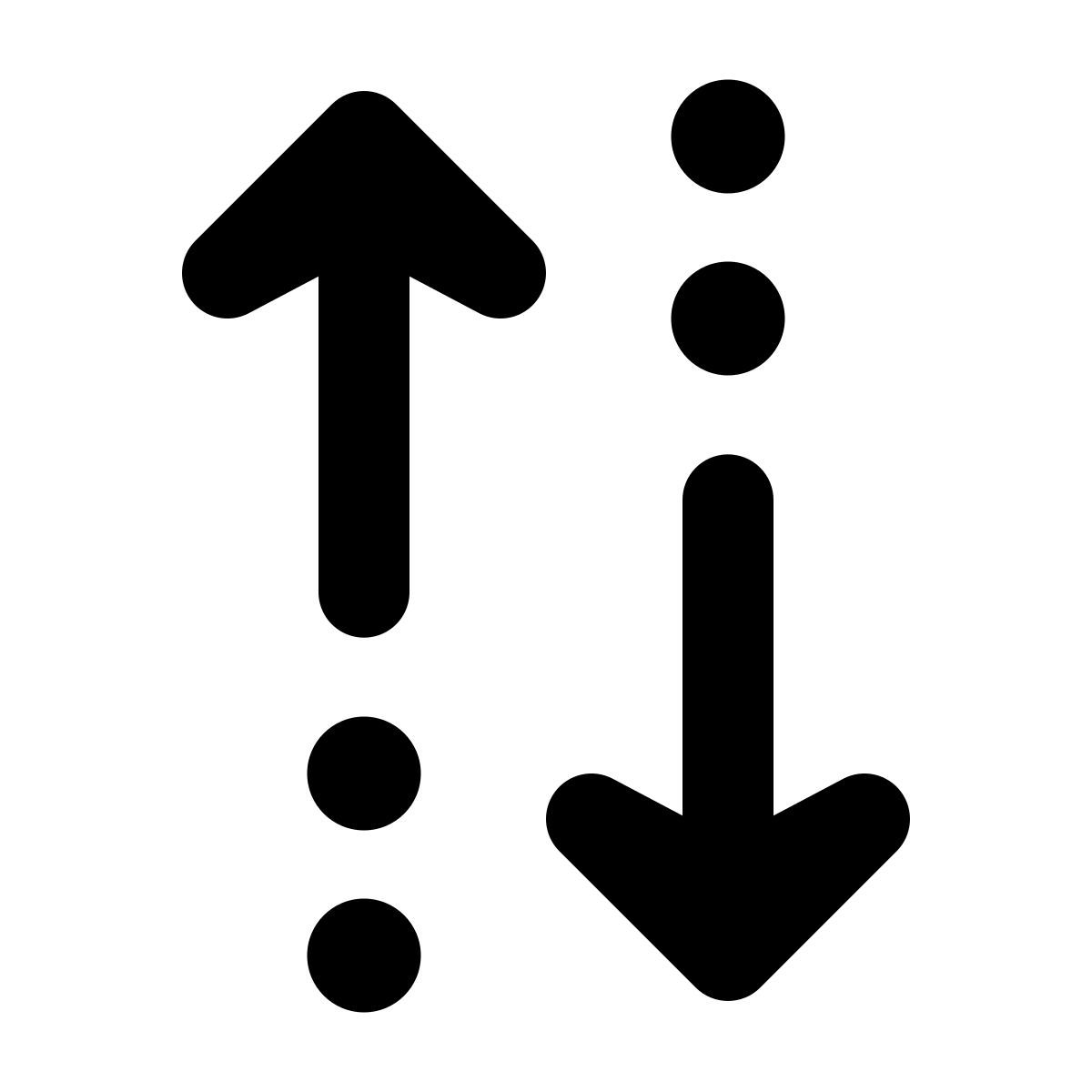 forma regular filled style flechas de ordenar icon