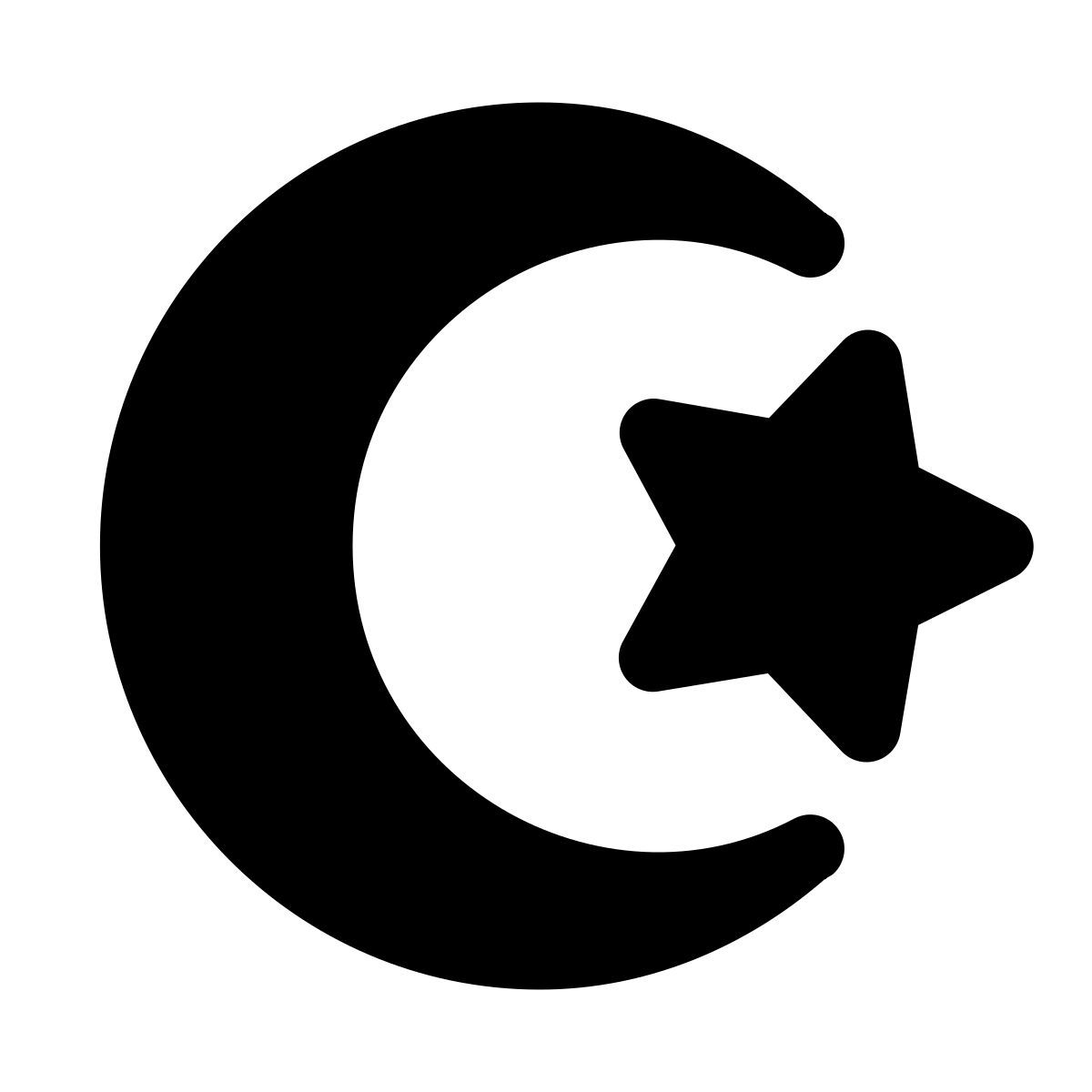 forma regular filled style 스타 초승달 icon