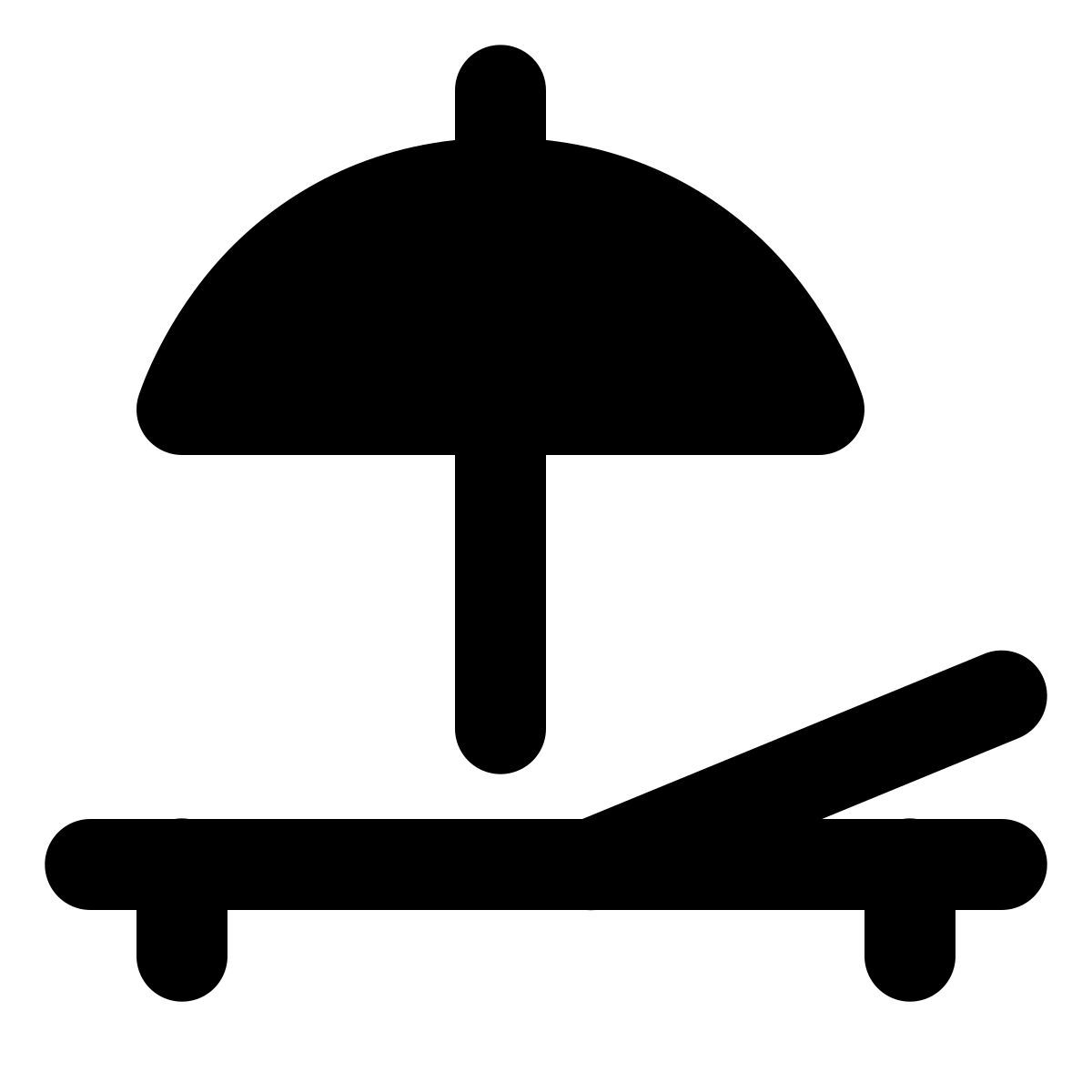 forma regular filled style sonnenliege icon