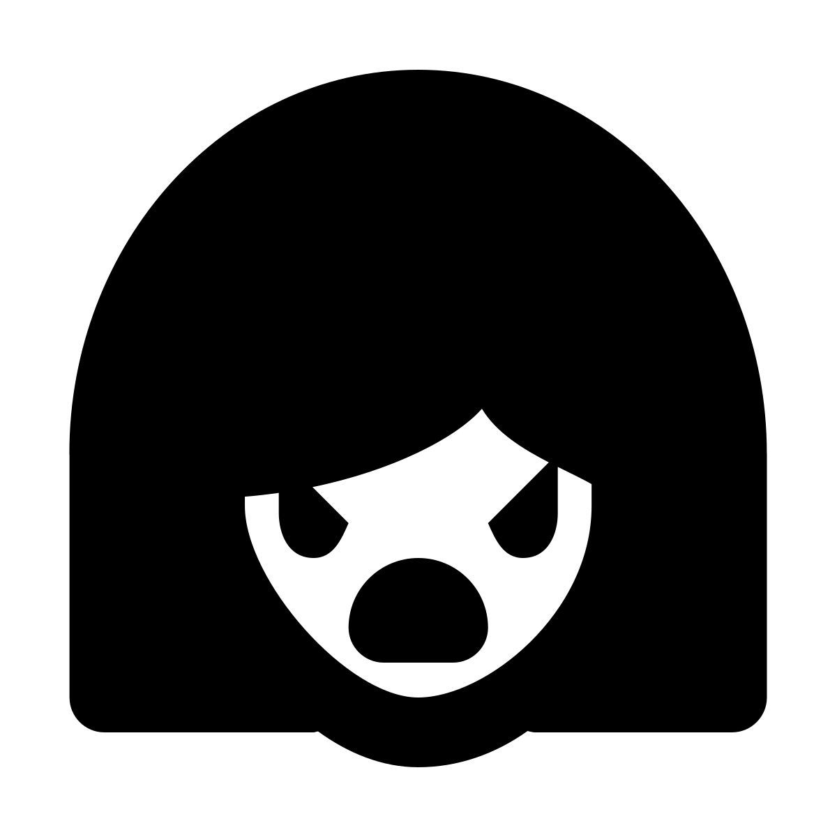 forma regular filled style femme en colère icon