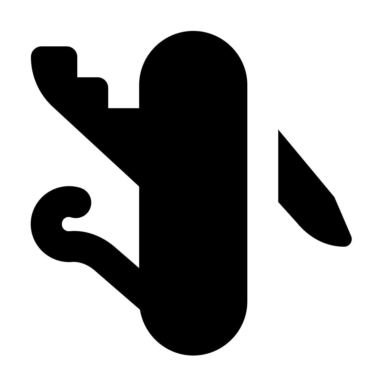 forma regular filled style 스위스 군용 나이프 icon