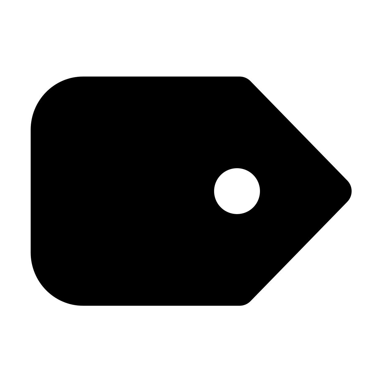 forma regular filled style etiqueta icon