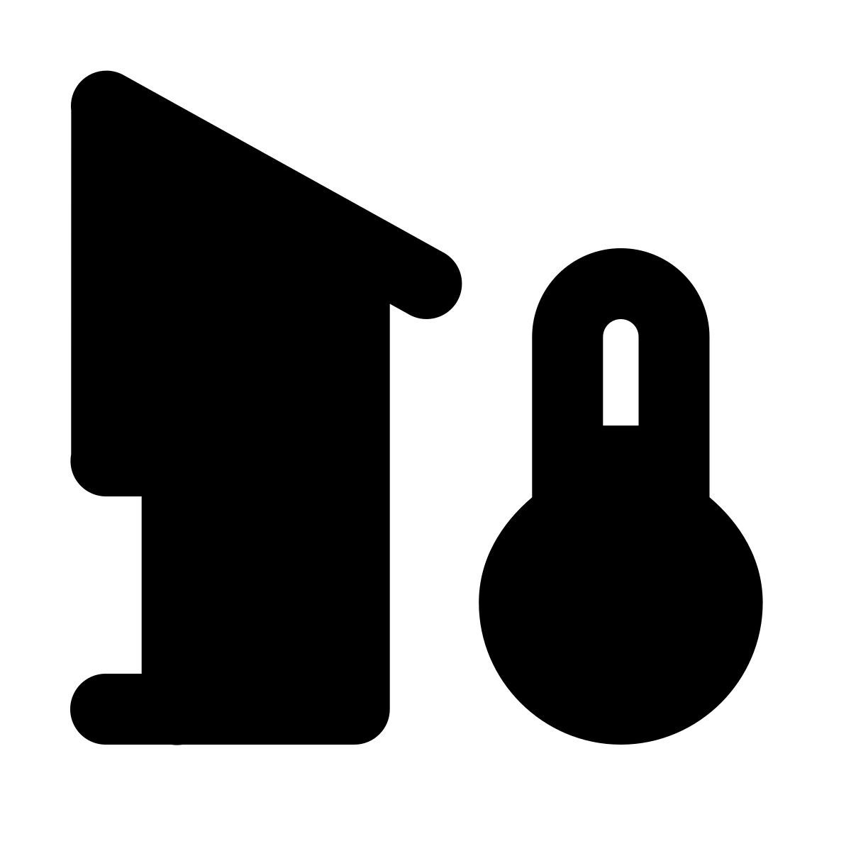 forma regular filled style temperatura esterna icon